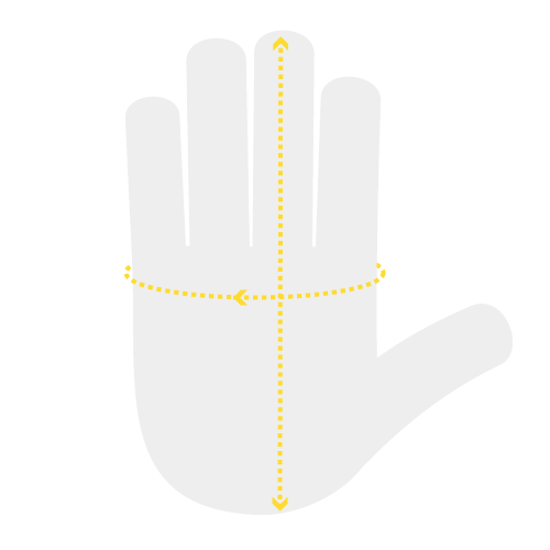 Health and care hand measurement guide
